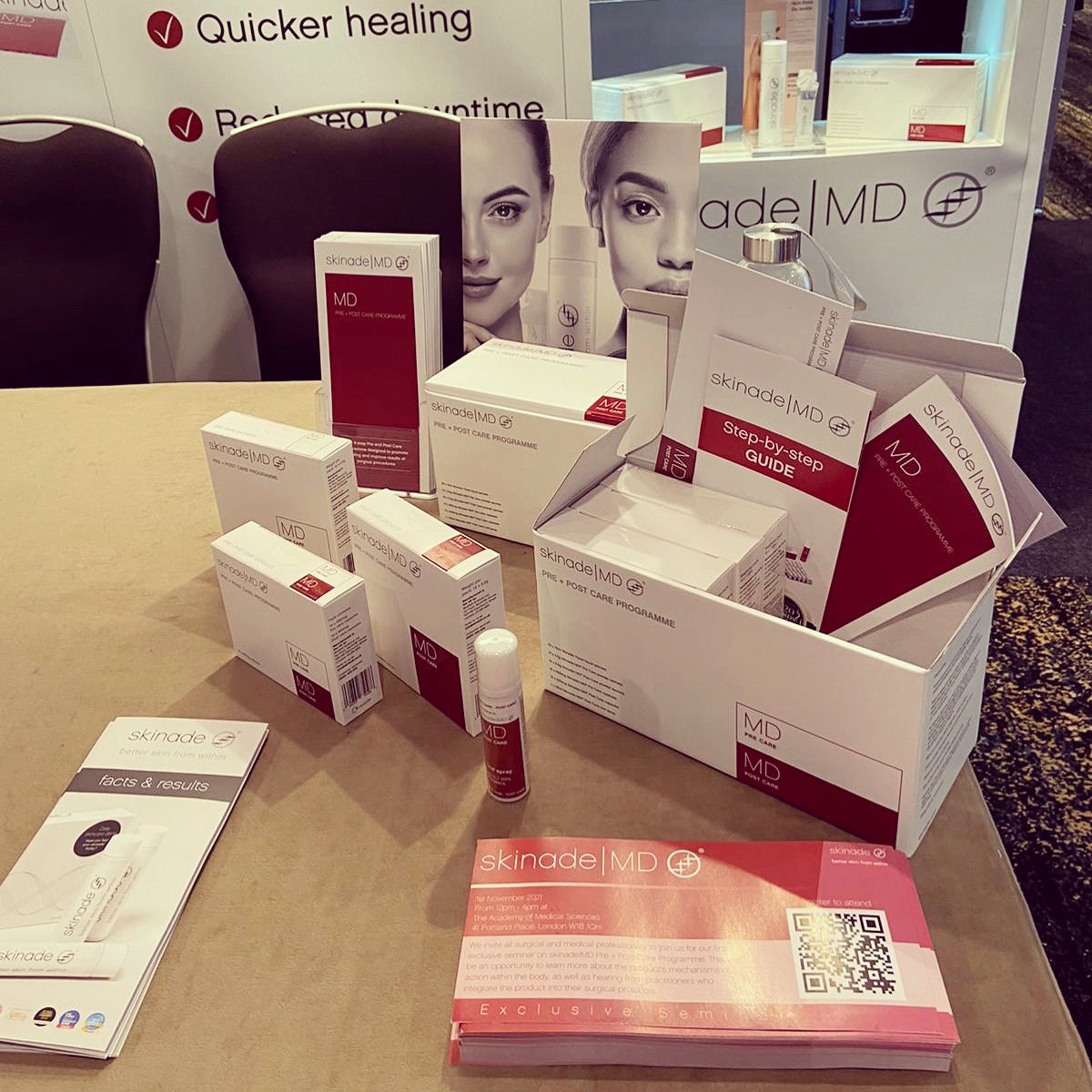 DanielSkinade's tweet image. All set to go at @londonbreastmeeting this morning! We’re at stand 26, come and grab a @skinade and find out more about our Pre + Post Care Surgical Programme! #plasticsurgery #skinade #londonbreastmeeting #collagen #bruising #healing #woundhealing