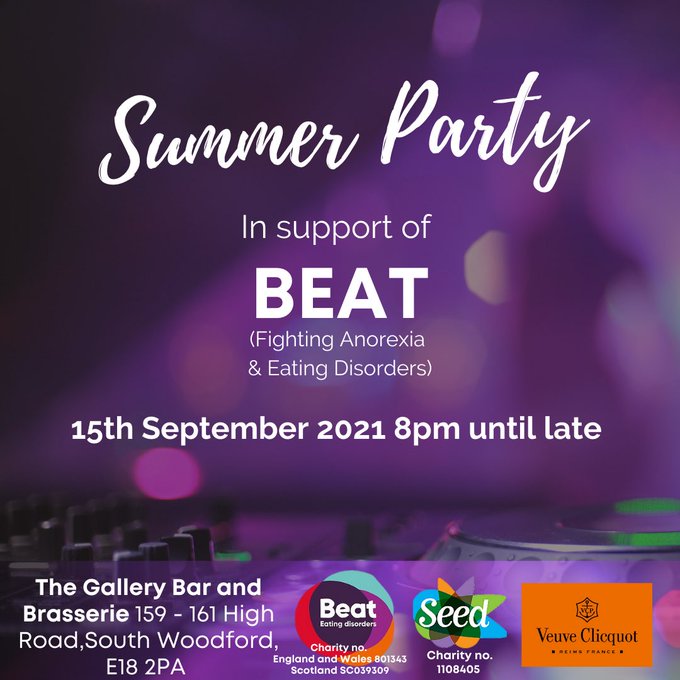 Looking forward to the summer party in support of Beat &amp; Seed (fighting anorexia &amp; eating disorders)<a href="/tag/ripheavyd"class="tags"><span>#ripheavyd</span></a>