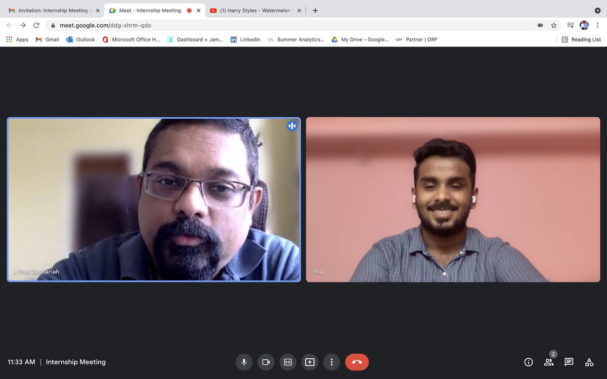 My internship at <a href="/CPPRIndia/">CPPR India</a> came to an end today. Thanks a lot <a href="/jpzach/">JP Zachariah</a> sir.I am fortunate to have such a wonderful and supporting senior like you. Thanks to our chairman <a href="/dhanuraj/">Dhanuraj</a> for giving me opportunity.
Looking forward to working at CPPR.