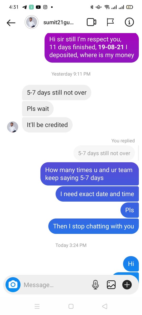 KaleraUmmer's tweet photo. @smtgpt Please support me, whoever reads this tweet. Attached is his message of 24 -08-21. A message from him on 26-08-21 is also attached. Please do not make your users foolish. Because we trusted DCX wallet🙏🙏🙏 https://t.co/oKwb3hcvBJ