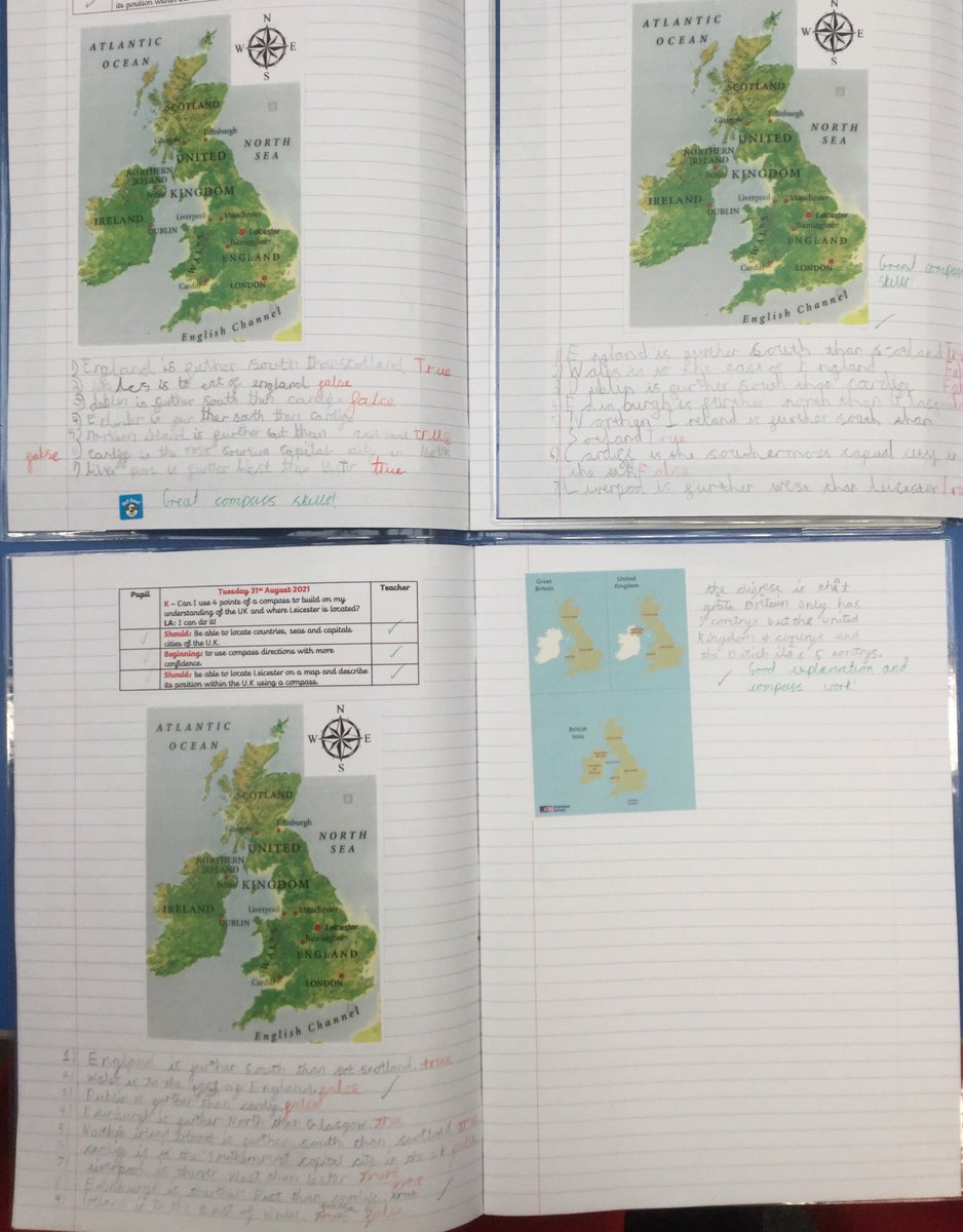 ewoodvilleps's tweet image. Class 3 have been busy in Geography this week. We have been exploring the four points of a compass whilst making observations about what countries constitute Great Britain, United Kingdom and British Isles. 🗺