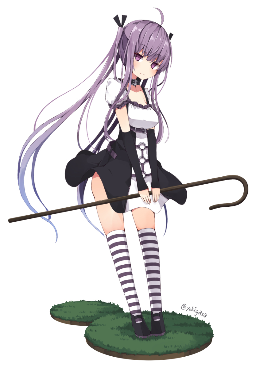 ビンテージ 手描きイラスト 紫陽花とパールと女の子 オリジナル その他