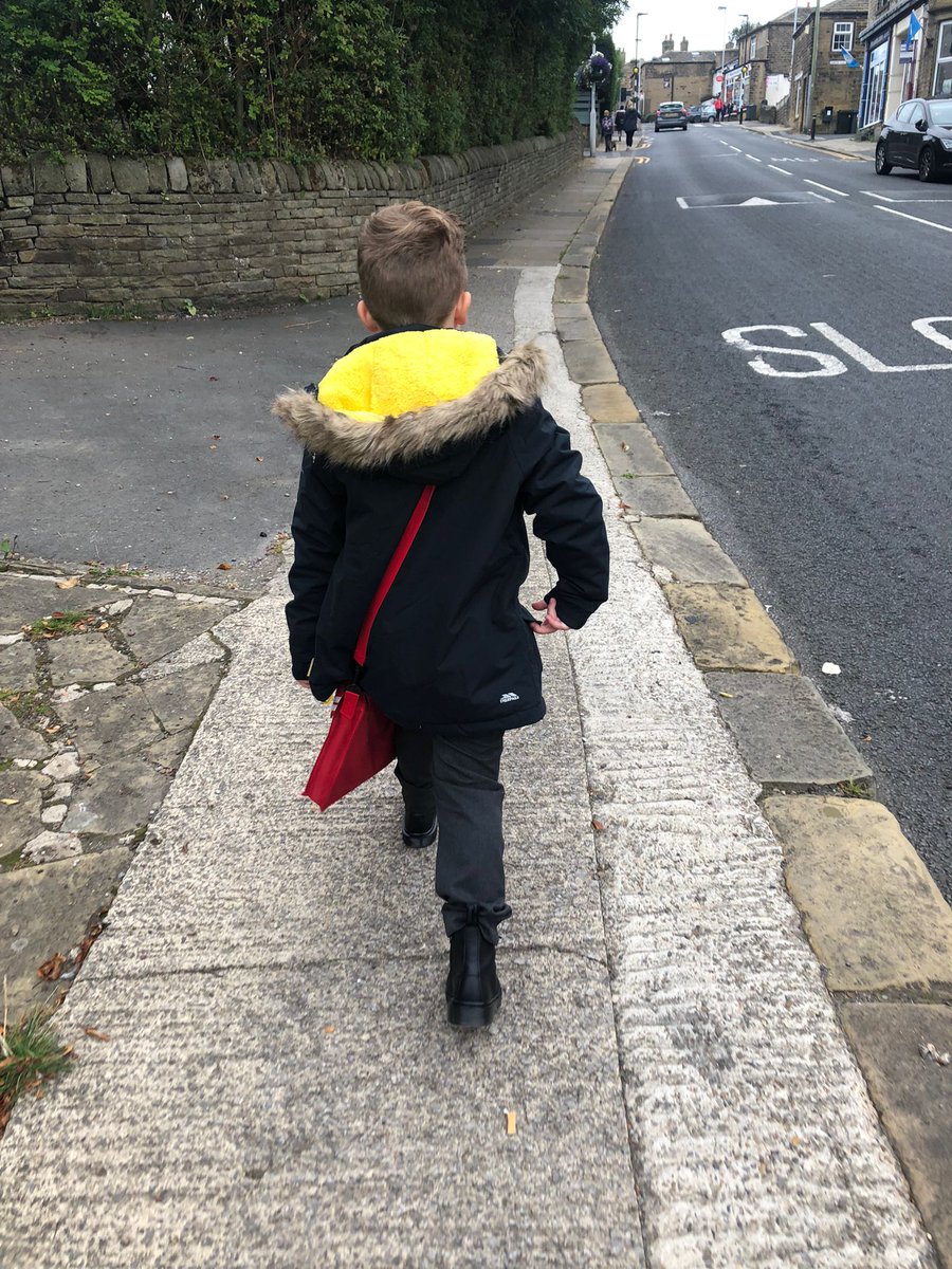 TeamSebastianM's tweet photo. New coat. New haircut. New @drmartens. Must be #BackToSchool! 
He was on half days before the holidays, due to fatigue. We're trialling full days now... Wish him luck!

#ChildhoodStroke
#TeamSebastian https://t.co/4p6X8WIyjB