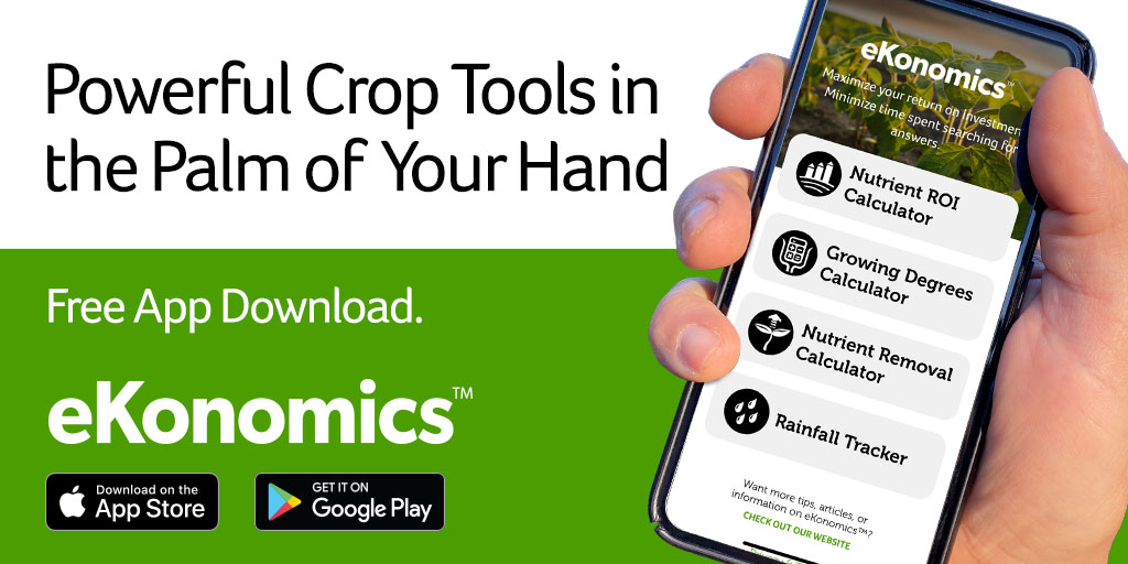 Have you downloaded the new eKonomics app yet? Get more #cropnutrition insights for better ROI potential on your farm. Download it today. Google Play: bit.ly/3q25pbj
App Store: apple.co/3cOJTlg