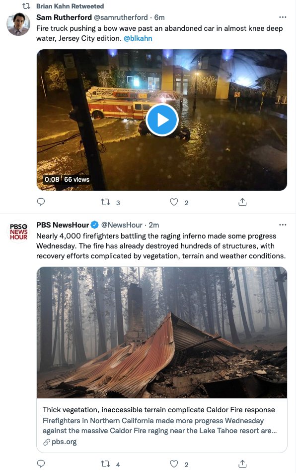 AndrewDessler's tweet photo. We are not ready for climate change.  These are the impacts with 1°C (1.8°F) of warming.  We're on track for 3°C — do you really want to see what that looks like? https://t.co/KyptQNiZCf