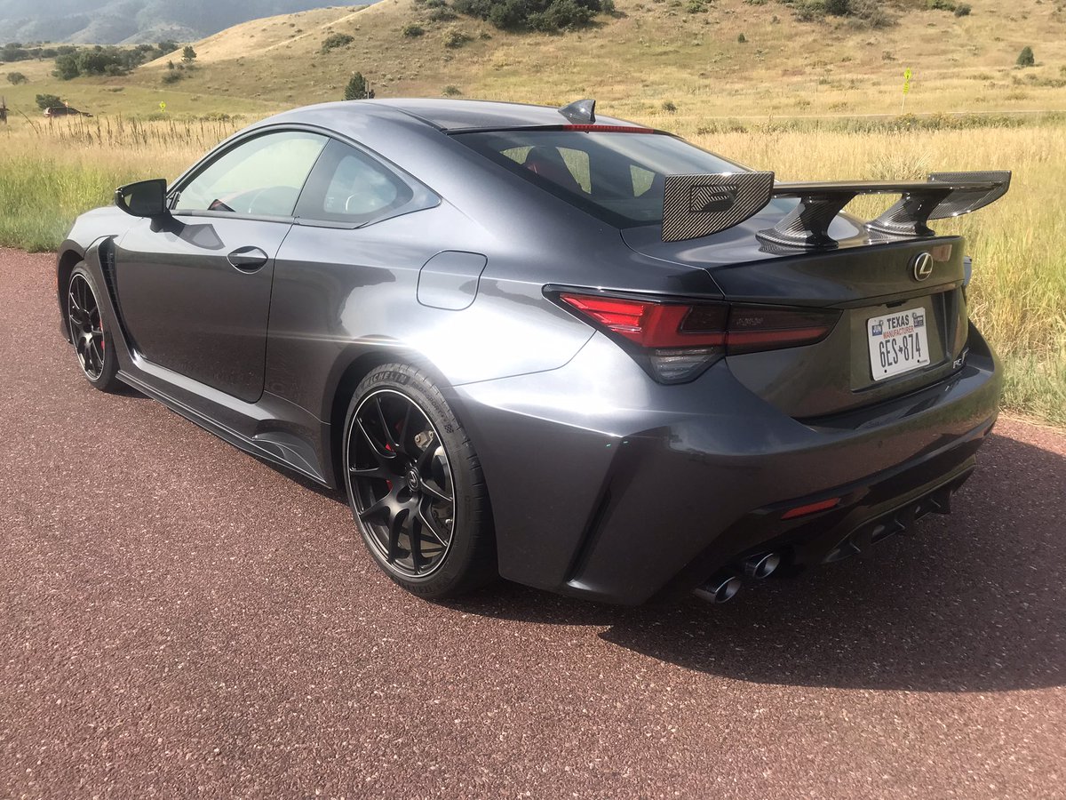 JoeSantos703's tweet photo. Test driving the 2021 Lexus RC F Fuji Speedway Edition this week. Raw power and beauty, plus lots of carbon fiber. https://t.co/9HP9RTdM4a