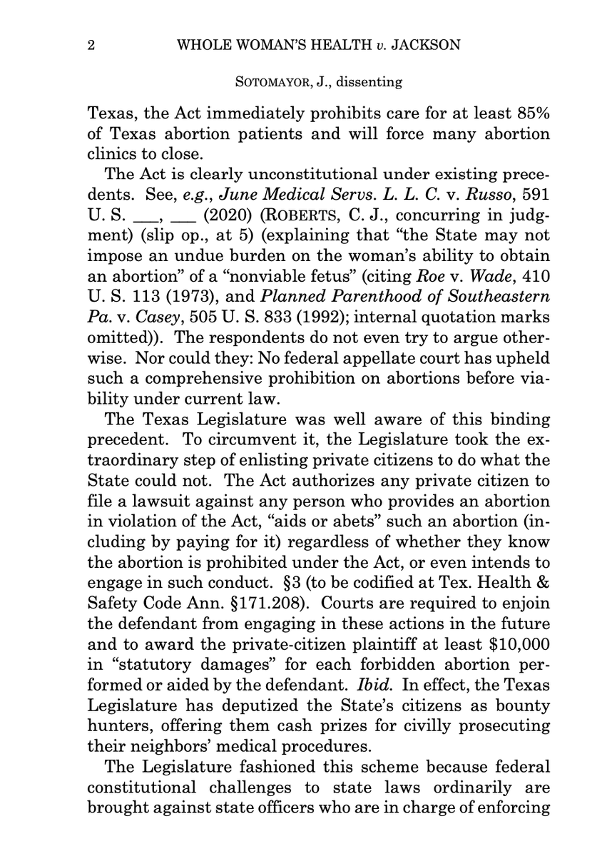 cons_owned's tweet photo. In a 5-4 decision, the Supreme Court has just functionally overturned Roe v. Wade.

Justice Sotomayor tore the horrific decision apart. Here is her dissenting opinion, in full: https://t.co/pdt4OAm4Xg