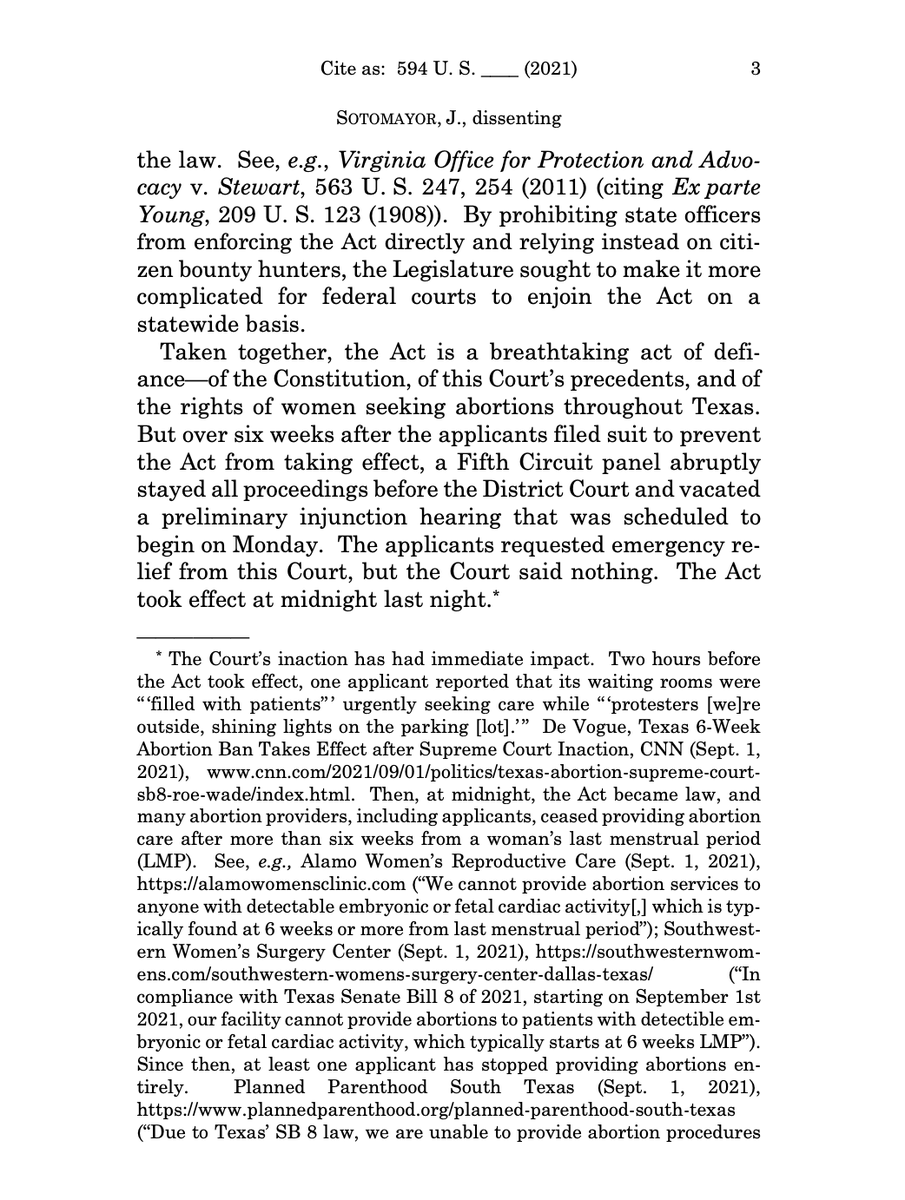 cons_owned's tweet photo. In a 5-4 decision, the Supreme Court has just functionally overturned Roe v. Wade.

Justice Sotomayor tore the horrific decision apart. Here is her dissenting opinion, in full: https://t.co/pdt4OAm4Xg