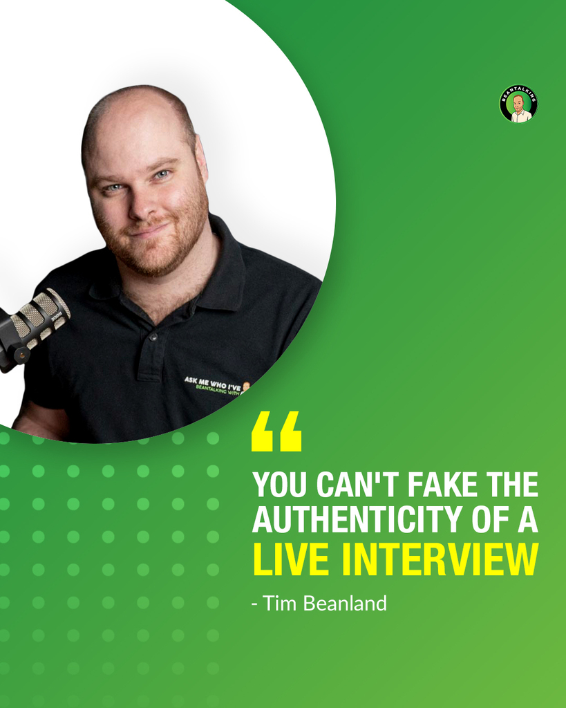 tim_beantalking's tweet photo. One of the best parts about doing a podcast or any interview style format is the content that you can grab from each episode

In my eyes from an authenticity angle you can't beat a live interview

When you forget that the camera is there and you have a discussion with the ot… https://t.co/69296ax8IG