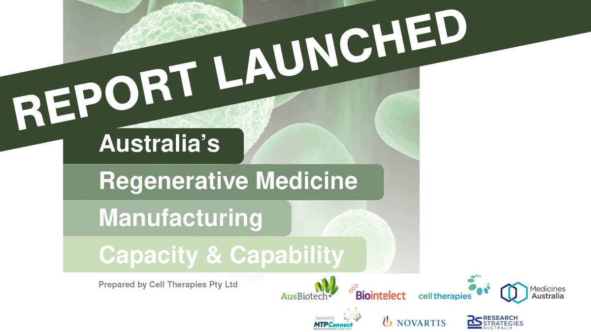 AusBiotech (@ausbiotech) on Twitter photo LAUNCHED: Australia’s regenerative medicine clinical trials and manufacturing landscapes revealed; opportunity for AU to be a global RM leader w/ <a href="/MedicinesAus/">Medicines Australia</a>, <a href="/BiointelectInfo/">Biointelect</a>, <a href="/CellTherapies_/">Cell Therapies Pty Ltd</a>, <a href="/MTPConnect_AUS/">MTPConnect</a>, <a href="/Novartis/">Novartis</a>, Research Strategies Australia ausbiotech.org/news/australia… LAUNCHED: Australia’s regenerative medicine clinical trials and manufacturing landscapes revealed; opportunity for AU to be a global RM leader w/ <a href="/MedicinesAus/">Medicines Australia</a>, <a href="/BiointelectInfo/">Biointelect</a>, <a href="/CellTherapies_/">Cell Therapies Pty Ltd</a>, <a href="/MTPConnect_AUS/">MTPConnect</a>, <a href="/Novartis/">Novartis</a>, Research Strategies Australia ausbiotech.org/news/australia…