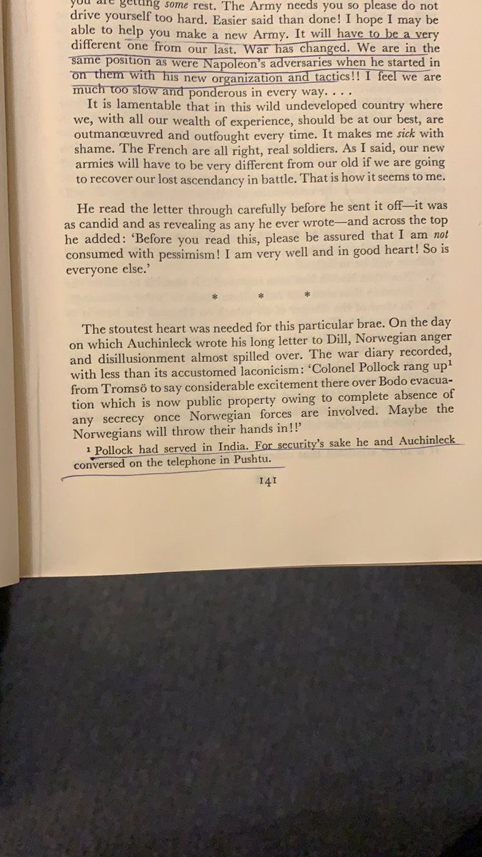 PhilipLere's tweet photo. Brits in Norway in WWII: “For security sake he and Auchinleck conversed on the telephone in Pashtu.”  I wish my Pashtu had gotten that good… https://t.co/CDiJ3TVJtI