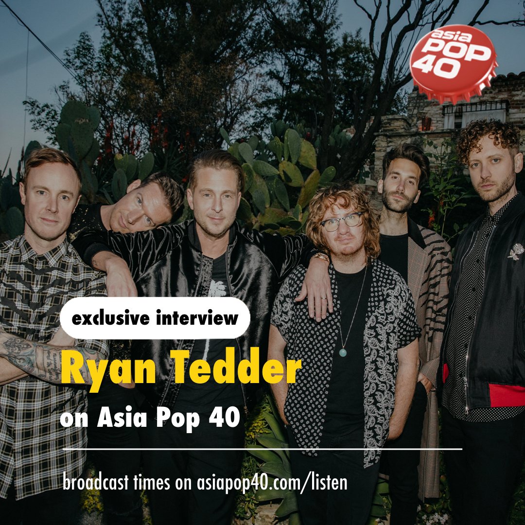 AsiaPop40's tweet photo. This week on #AsiaPop40, Joey will be joined by the undercover king of pop himself, @RyanTedder! Tune in to hear them chat about @OneRepublic's newly released album "Human" and their latest single “Run” 🏃‍♂️

Broadcast times and locations on our website at https://t.co/w4z3DhtcE7. https://t.co/b2y2NBqsx3