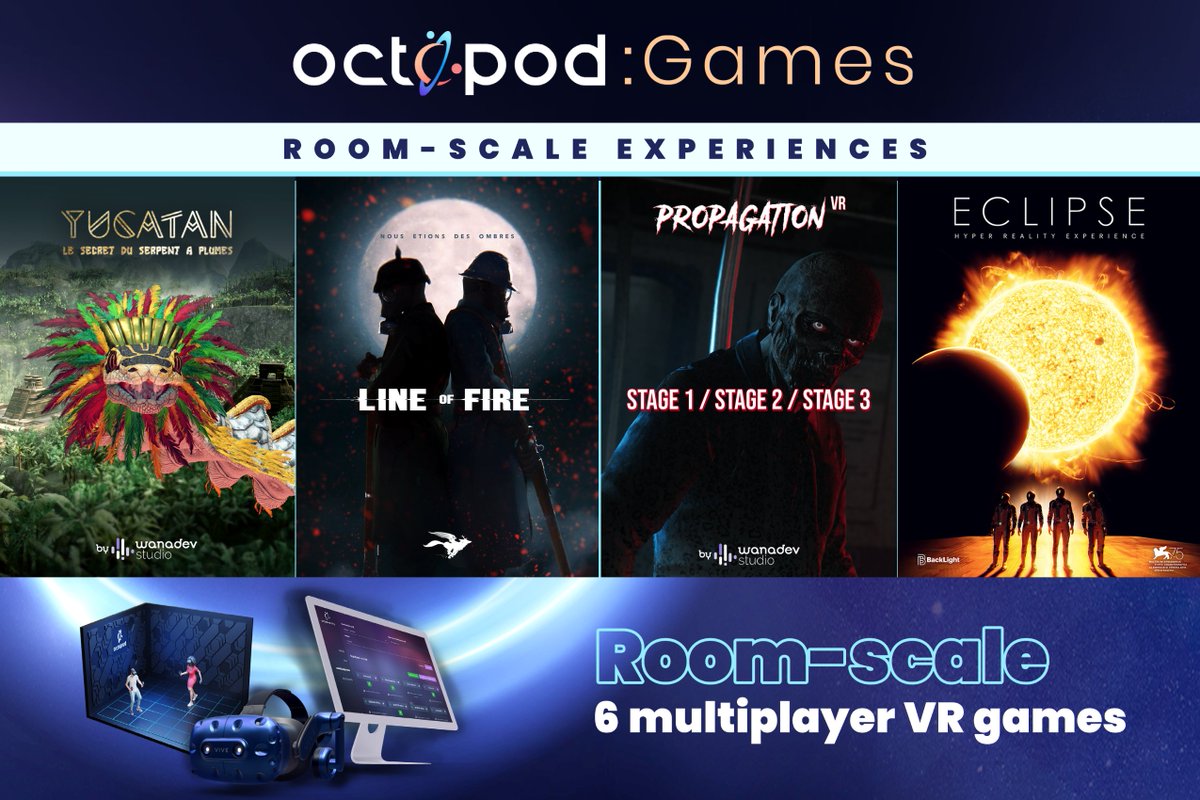 OctopodVR's tweet photo. Octopod wishes an excellent start to the new school year to everyone! 🔋💯
🌞 Summer is ending in a few days, it's time to discover the new games of partner studios recently included in the Octopod catalog!
👉 https://t.co/tKIgwSaGBr
📍 #vrarcade #vrcenter #LBE #LBVR #FEC https://t.co/pISdnHoN54
