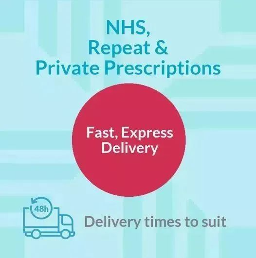 Don't go out for your prescription's, let us take care of it for you.
We offer a FREE prescription delivery service.
Simply fill out the form online and we'll take care of the rest!
pos.li/2iqrly or call  our pharmacist on 01270 768691