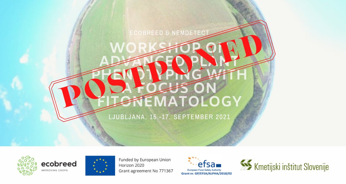nemdetect's tweet photo. 📢POSTPONED📢Due to logistical complications caused by #COVID19, we are not able to hold the Workshop on advanced plant phenotyping with a focus on fitonematology in person and have decided to postpone it to early summer next year😏 We will keep you posted on future events. https://t.co/Csbm2WlMIX