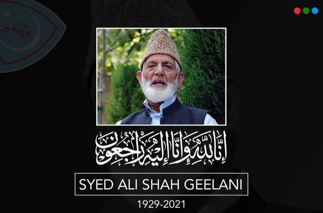 itzshami2's tweet photo. #SyedAliGillani Heart breaking news of the tragic demise of Syed Ali Gillani.💔The world can never forget your untiring struggle for kashmir cause. But sad to see you go before kashmir's freedom. R.I.P May Allah grant you high ranks in Jannah and set the place you left free soon https://t.co/zB3tflNJuo