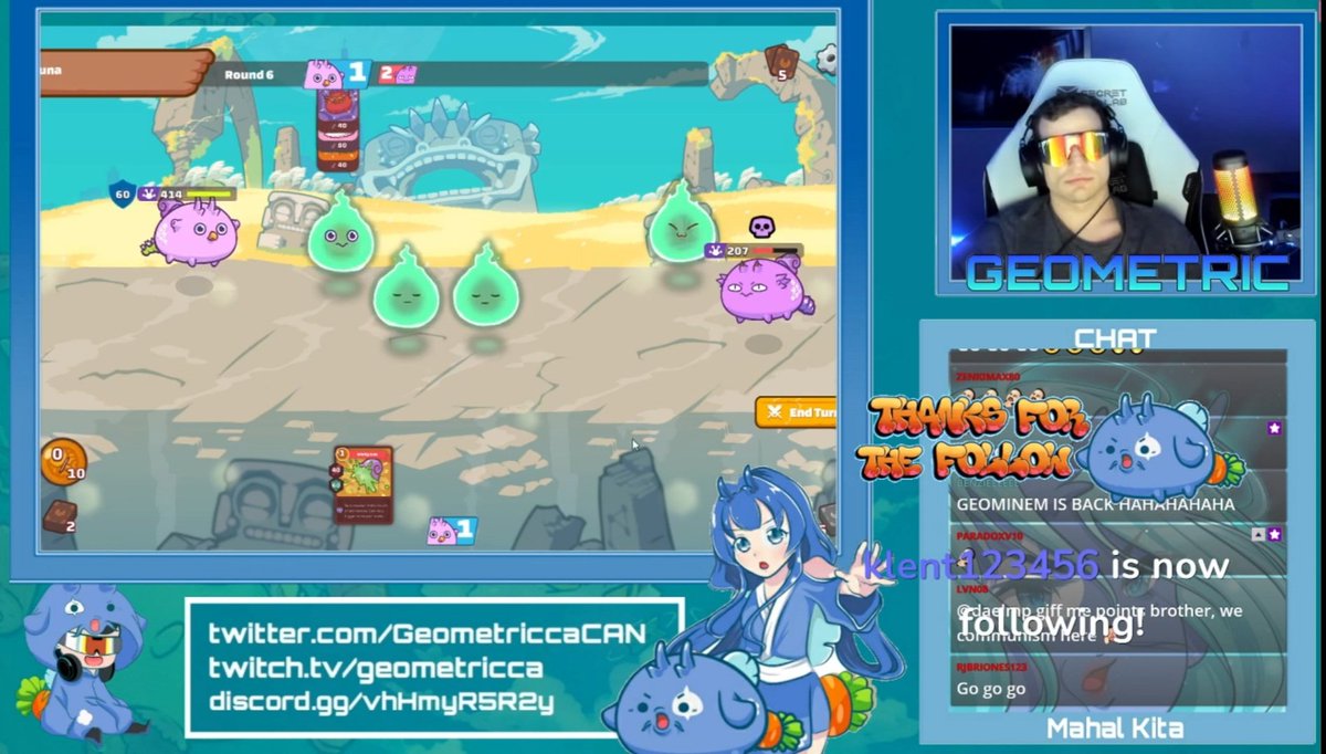 ALL I did was the Layout and the GIF notifications but my heart is full seeing this at <a href="/GeometricCAN/">Geometricca ✈️,🏨</a> 's stream! Credits to <a href="/kurttXXV/">Cobeyn.</a>, <a href="/Persedoodle/">ᴘᴇʀꜱᴇᴘʜᴏɴᴇ</a> and <a href="/nyanyan001/">Nyan</a> for the Mahal Kita and Geo Arts! You're awesome guys! 🤩
#AxieInfinity #GSSQUAD #axieinfinityscholarship #art