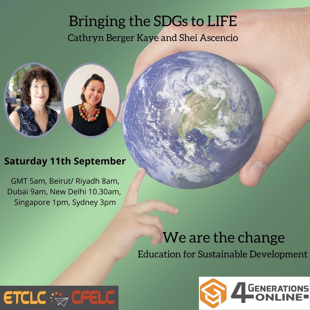 ali_ezzeddine_'s tweet photo. Bringing the SDGs to LIFE
 
Cathryn Berger Kaye and Shei Ascencio
Can we integrate the Sustainable Development Goals into everyday teaching and learning? Can youth develop fluidity in how they think about the SDGs and how they move from ideas to action? … https://t.co/64FVduaDs4 https://t.co/qMpPsQILXq