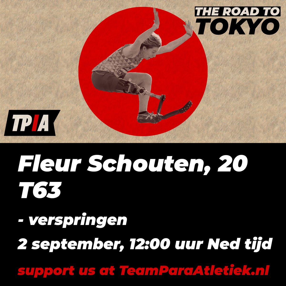 Hoe ver kun je springen? Fleur Schouten gaat vandaag voor héél ver!
#para #paraathlete #paraathletics #parasport #paralympics #paralympic #paralympicgames #paralympics2020 #paralympics2020tokyo #tokyo2020 #tokyo202one #tokyoparalympics #teamparaatletiek <a href="/NOSsport/">NOS Sport</a> <a href="/teamnl/">TeamNL</a>