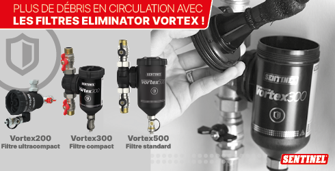 Les débris de circulation dans les installations de chauffage peuvent provoquer la panne des circulateurs, des vannes, des échangeurs... Alors, choisissez les filtres Eliminator Vortex® pour les protéger...bit.ly/sentinel-vortex

#sentinelsolutions #chauffage #filtresmagnetiques