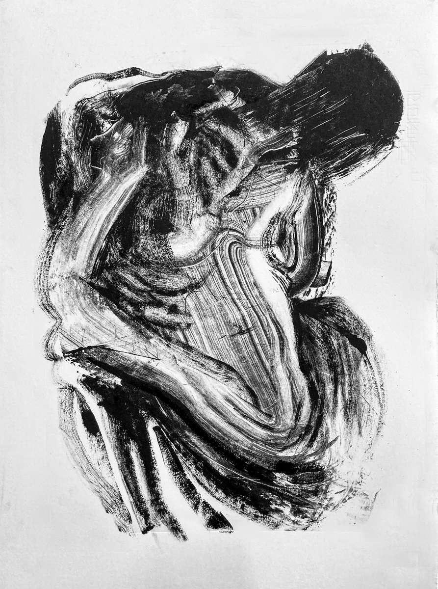 PapantoniouZach's tweet image. "Hunched"
Minted. One of my best monotypes. A physical print on fabriano paper. Originally painted on a piece of plastic glass with oil-based black ink, then transferred by printing as mirrored image. Retouched afterwards with brush
18/20 3tez. per edition
hicetnunc.xyz/objkt/243791