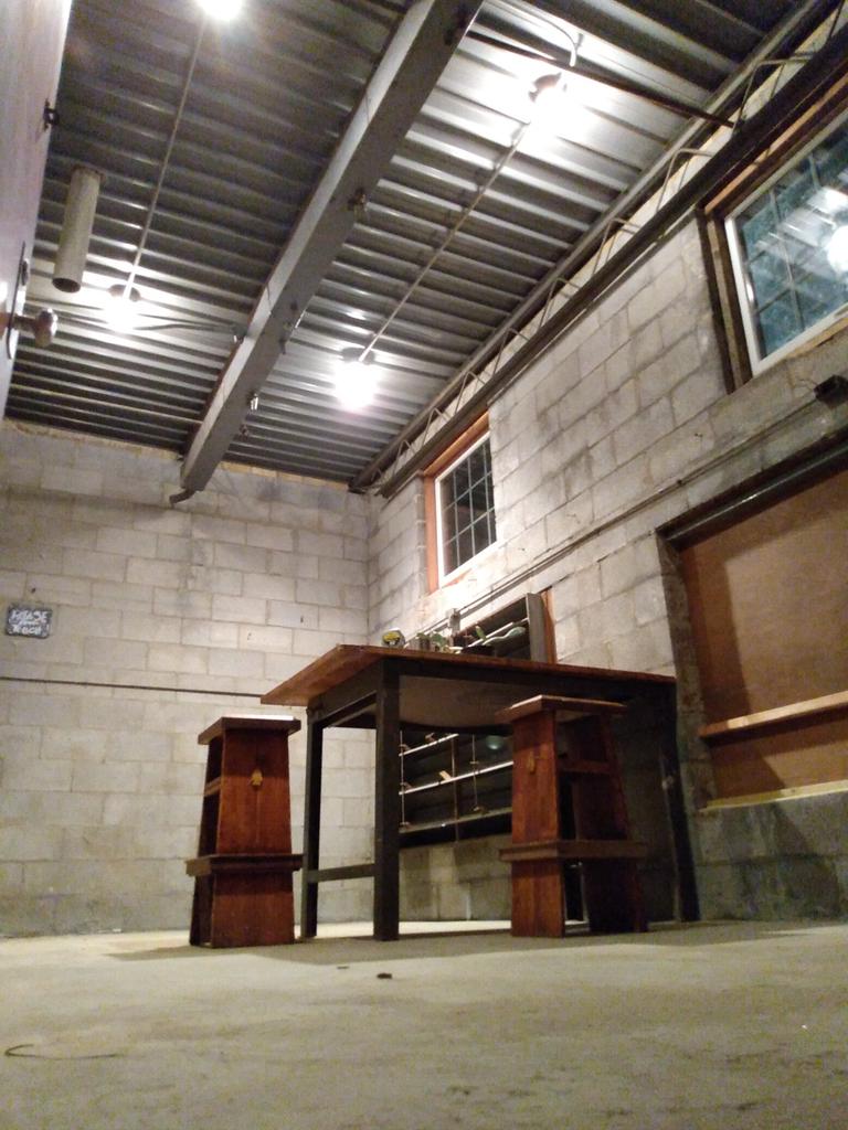 CorkyCox's tweet image. #pricklypearcactus #Cactus from texas the stools i made for the home bar and im cutting it up. The #draftingtable is a #brooklynny made #stacor with a #maple n well used tilt top.  New / old place for #design and general arting off #ArtistOnTwitter #designthinking #artshare 🏜️🦉