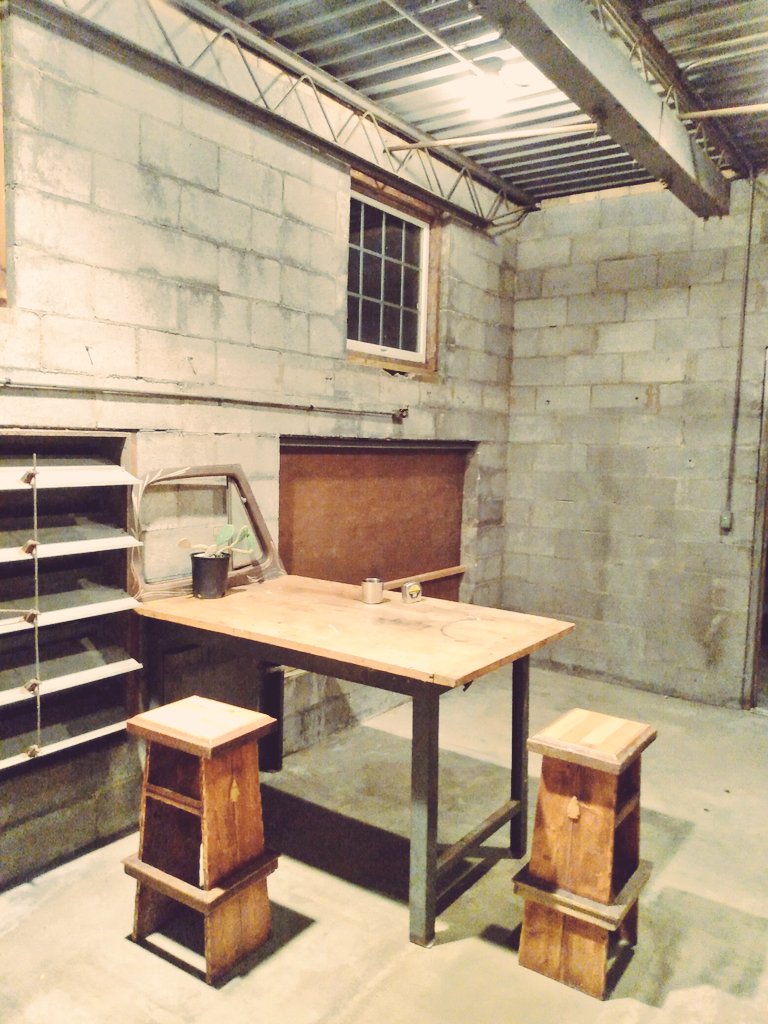 CorkyCox's tweet image. #pricklypearcactus #Cactus from texas the stools i made for the home bar and im cutting it up. The #draftingtable is a #brooklynny made #stacor with a #maple n well used tilt top.  New / old place for #design and general arting off #ArtistOnTwitter #designthinking #artshare 🏜️🦉