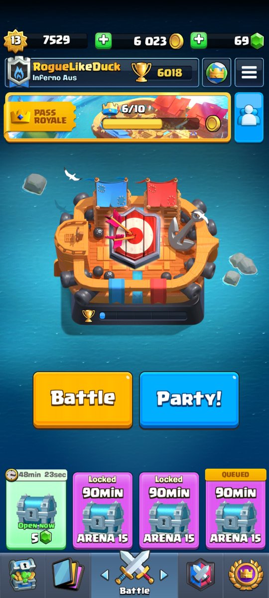 RogueLikeDuck's tweet photo. We did it bois we hit 6k in @ClashRoyale feeling good 😎😎 https://t.co/V3pZQAJAD9