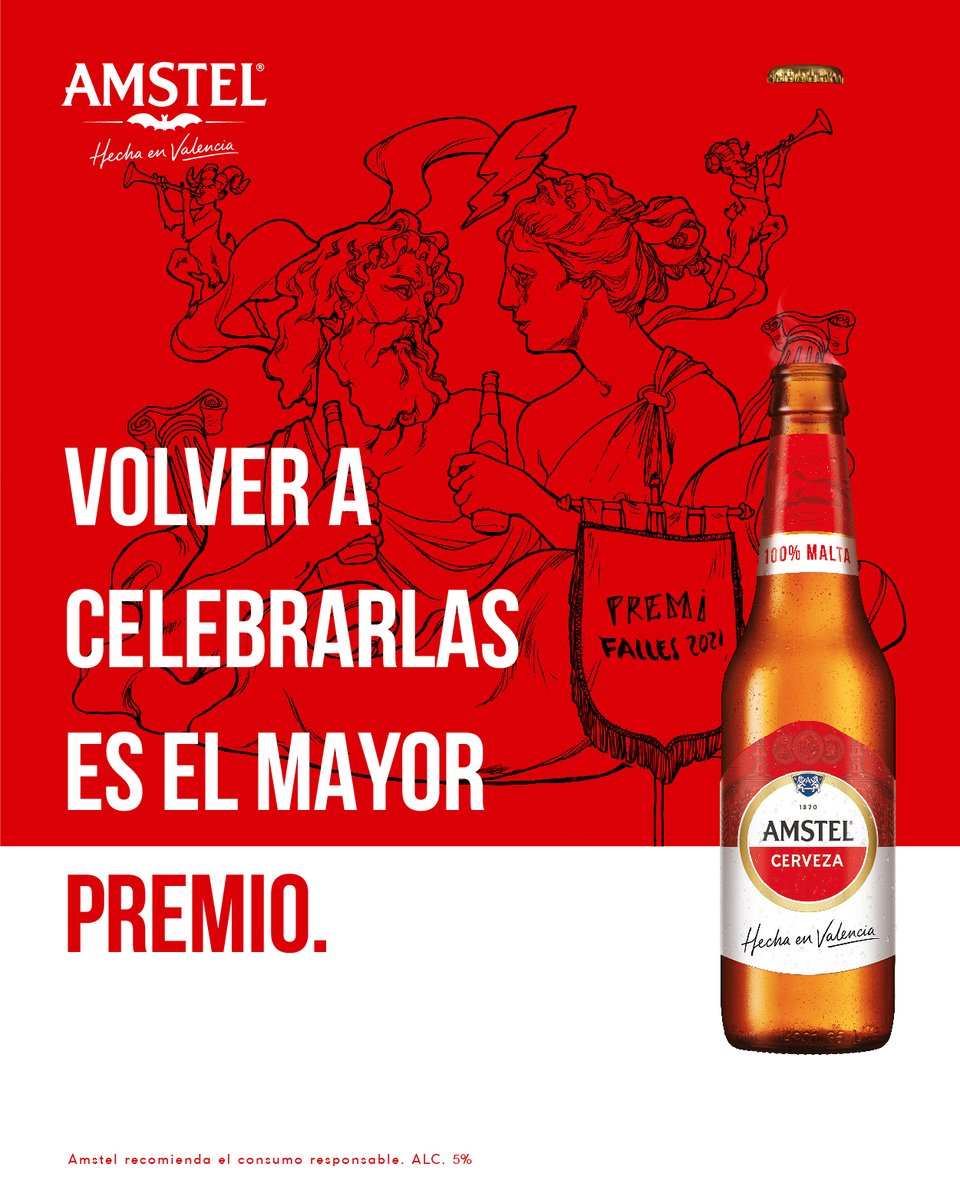 Amstel_ES's tweet photo. Estas Fallas ganamos todos. Aunque sean unas fiestas diferentes, las ganas, el sentimiento y la emoción son mayores que nunca 🔥.

Brindemos por la vuelta de las fallas con una Amstel 100% Hecha en València.

#Fallas2021 #HechaEnValencia #Tornarem #ElSaborDeHacerloBien https://t.co/y84smD7kXJ
