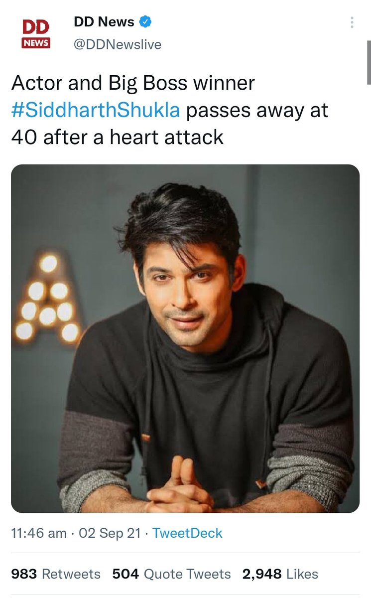 Sushphilosophy_'s tweet image. #sidhharthshukla I want his fans to demand a probe in his case like what we did!!
Why Cooper Hospital always?? 
Aur Kitni innocent souls? Oh god. Never watched BB but this death is heartbreaking not even able to digest. 
Completely Numb! Shame on Cooper.