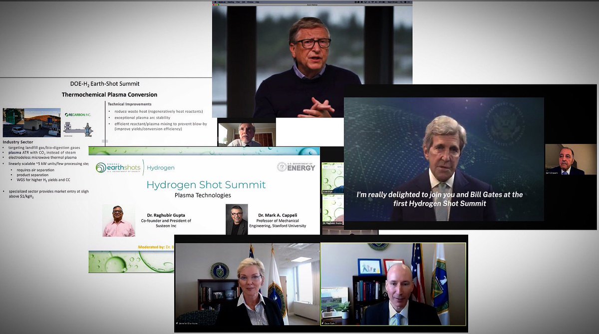 ReCarbonInc's tweet photo. Thanks @SecGranholm @turkdm @ENERGY inviting Prof Cappelli @ReCarbonInc to Hydrogen Shot Summit let’s go for 1-1-1! Inspiring words from @BillGates and @JohnKerry @ClimateEnvoy #HydrogenShot #DoE #EarthShot #ClimateAction #hydrogen #BillGates #JohnKerry #ReCarbon #ReCarbonInc https://t.co/OXNKL1VaGE