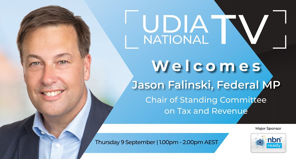 Join us for this special edition of UDIA National TV to hear from our guest speaker Jason Falinski MP, talking about the housing supply and affordability crisis
Register here:
udiansw.force.com/memberportal/s…
Thank you to our major sponsor, nbn™ Australia