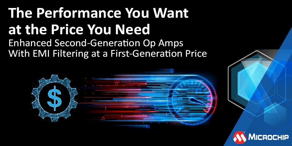 MicrochipTech's tweet image. We’ve upgraded our popular 1 MHz general-purpose Op Amps to include ultra-fast start-up times, automotive qualification and integrated EMI filtering at a competitive price. Learn more: mchp.us/3sXGZS5. #OpAmps #OperationalAmplifiers #EMIFiltering #AutomotiveQualified
