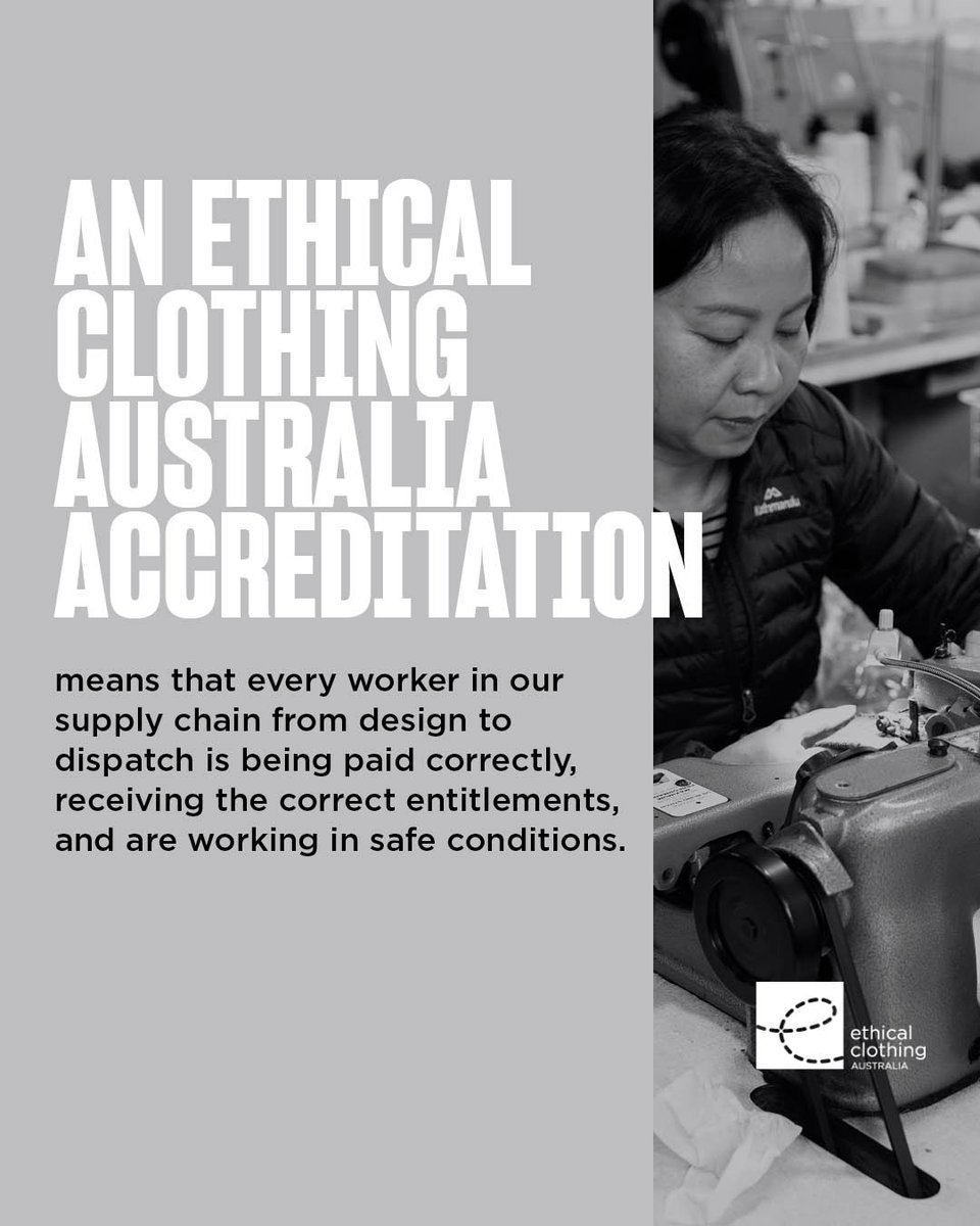 I am proud to be an accredited ECA member, and continue to fight for fair treatment for everyone in the fashion industry.⁠

#eca #ethicalclothingaustralia #ethicalfashion  #supportlocal #shoplocal #shopethical  
#ecaweek2021 #consciousdecisions  #fairtrade #fairpay #fashionunite