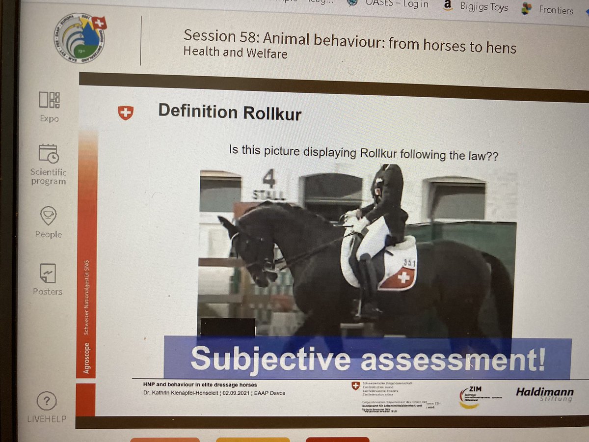 LABoyle2's tweet image. #Rollkur #hyperflexion in dressage is banned in🇨🇭 #horsewelfare 🐎 tail swishing is evident of conflict #horsebehaviour #eaap2021