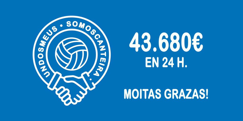 xatouri's tweet photo. Pechamos esta cousa tola! En 24h. conseguimos facer maxia. Nos próximos días veremos ata onde chega o nosa forza e todo o que podemos lograr con este xesto. Moito máis importante que os cartos  son os motivos!!! Bravos por todxs!!!💙💪🏼🤍⚽️ #UNDOSNOSOS https://t.co/waFSkIzutq