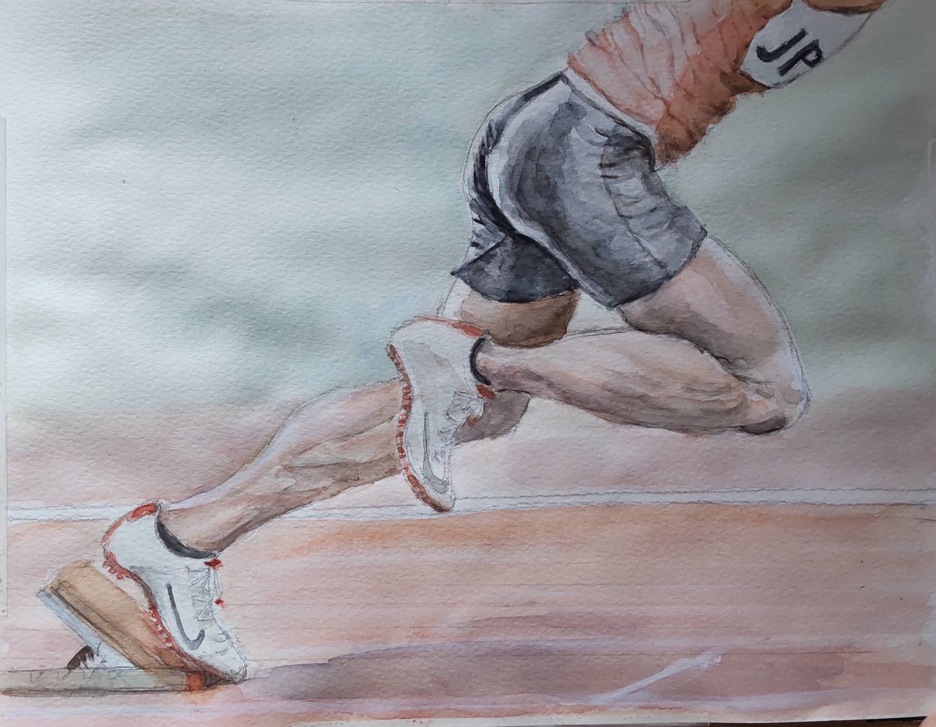 金平糖 オリンピックの100m走 400mリレー 残念でした スタートダッシュの様子を描いてみました 筋肉の感じ難しかったです 水彩画 短距離走 T Co D6wgsifgxl Twitter