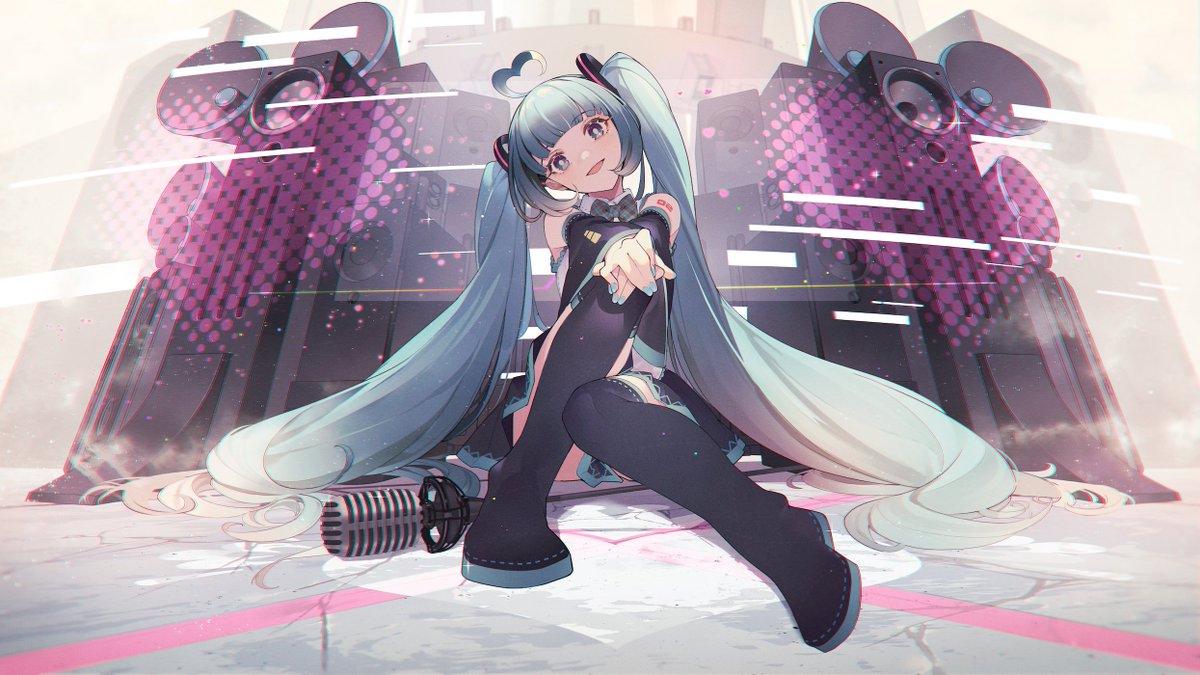 初音ミク 「今年も遅刻…だけど相変わらず誕生日感ないから問題ないな!( 」|しりんだーふれいるのイラスト