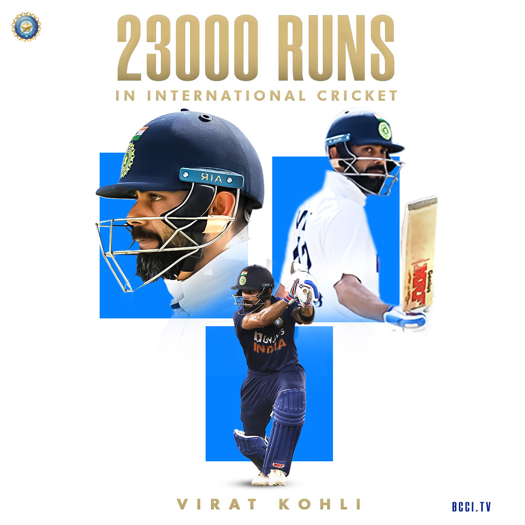 BCCI's tweet photo. 23K and counting...

@imVkohli | #TeamIndia https://t.co/l0oVhiIYP6
