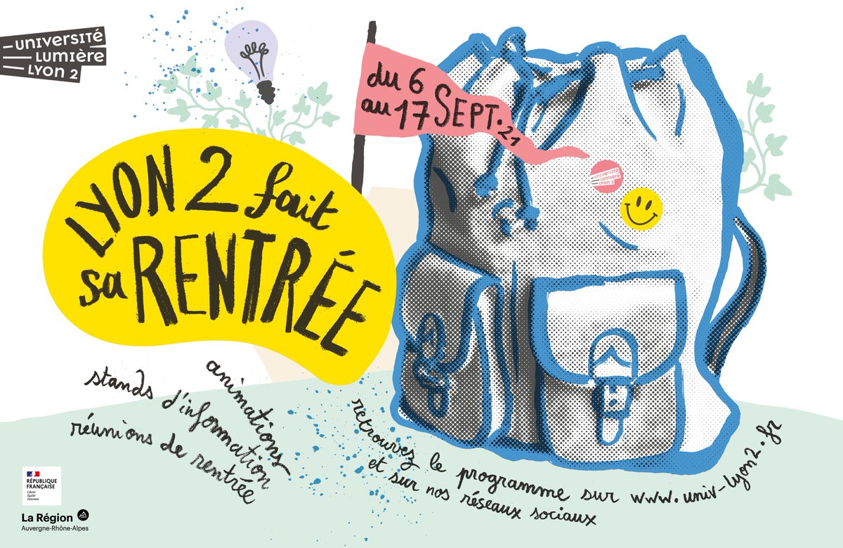 univ_lyon2's tweet photo. Bientôt la rentrée...!⏱️Sur la page spéciale https://t.co/vXHlp6GPXy retrouvez toutes les infos utiles
🔹dates, lieux, horaires des réunions de rentrée
🔹animations et stands d'infos proposés dès lundi sur les campus
🔹des documents pratiques
🔹les mesures sanitaires en vigueur https://t.co/ruHvdG1f5J
