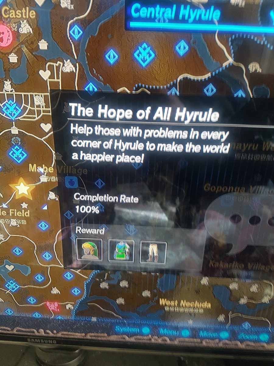 DandalfG's tweet photo. Me and my son's efforts finally paid off. The korok seeds were a pain. Especially when we realised we had to do the no hit expert+ mission again 😅 https://t.co/HC0gjwbP68