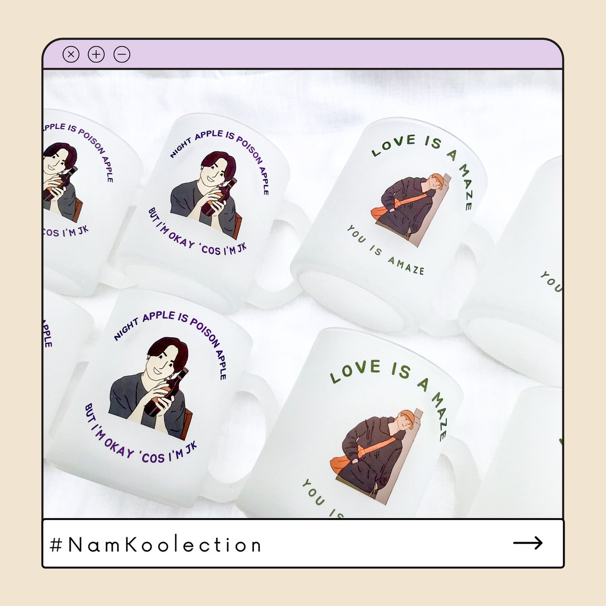 annyeongmimaph's tweet photo. Annyeong, Mima! π¦π
These NamKook mugs are available for pre-order only in Annyeong Mima PH π
Namjoon Mug: 300php + freebies
Jungkook Mug: 300php + freebies
NamKook Bundle: 585php + freebies
Place your orders here: https://t.co/Afo8KJLWr7
#NamKoolection
#MIMAcollections https://t.co/GD3Tm4Qdou