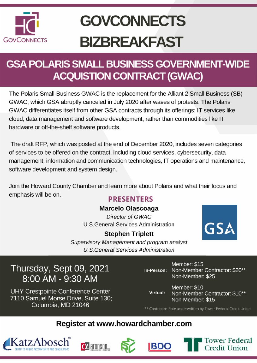 GovConnects's tweet photo. Cyber Conference is a wrap but there is more #GovCon activity taking place in September. Read on for details. #GovernmentContracting #GWAC #GSA https://t.co/H4FZkqquZi https://t.co/jyqMqTH6IA