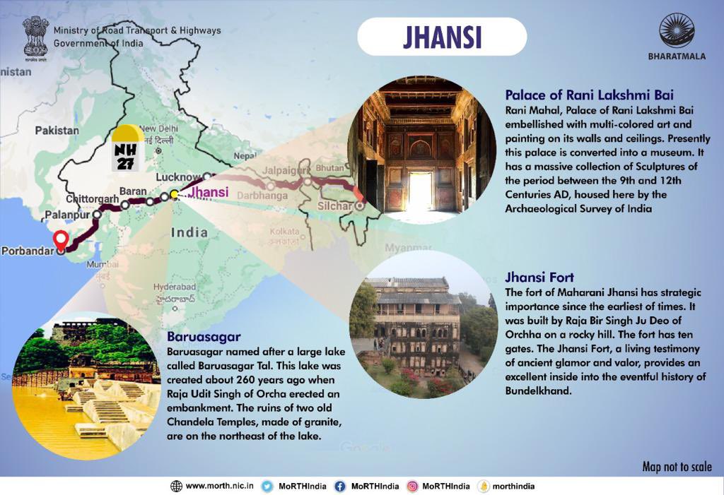 MORTHIndia's tweet photo. Our next stop on #NH27 is ‘#Jhansi’ on #MyHighwayStories.
Know some local cuisines or attires or any must-visit around the city, share your pictures, text or videos of recommendations with us and become a #LocalAmbassador.
#DrivingGrowth https://t.co/baVHxaLOJq