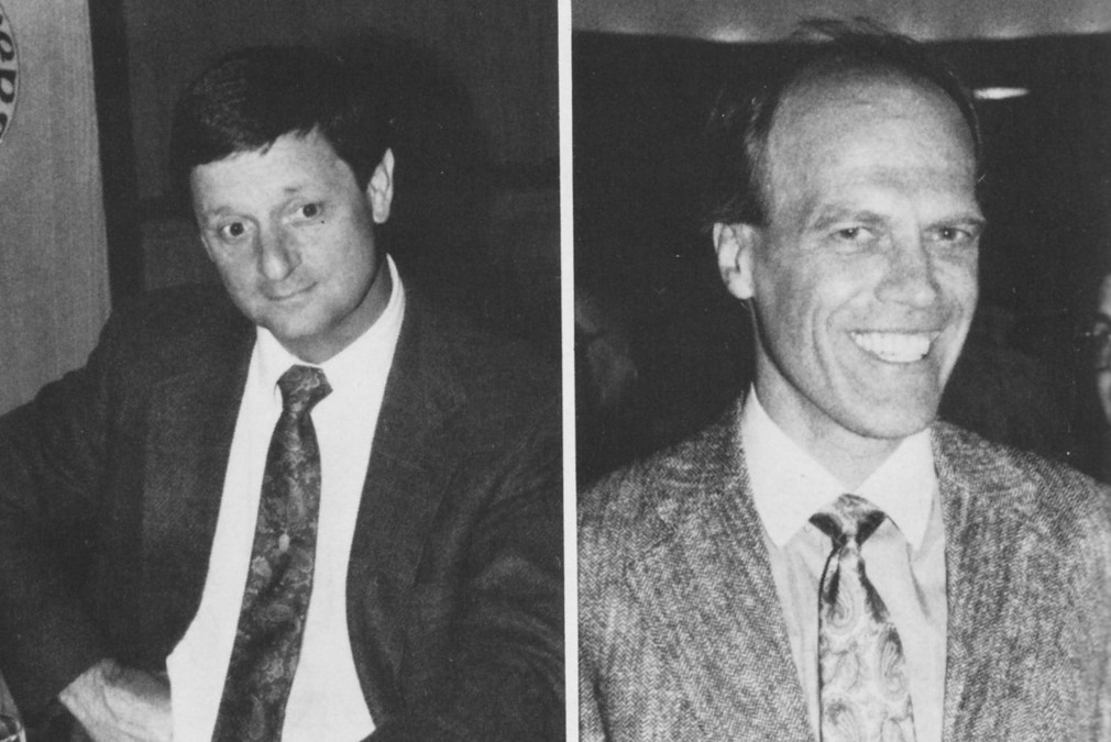 pucvm's tweet photo. Can you name these professors of swine medicine from their 1988 photos? 

Hint:  One was the department head of Veterinary Clinical Sciences… 

#TBT #PVMHistory #PurdueVetMed #Vetlife https://t.co/byF0xgVnFD