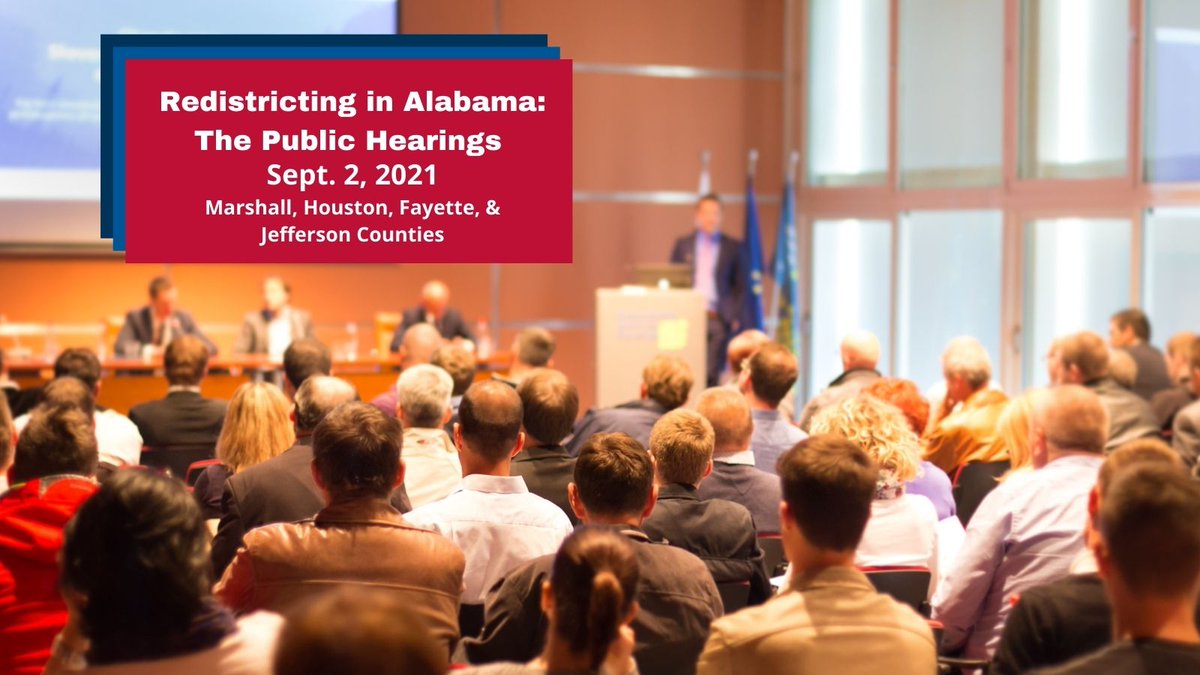 LWVAL's tweet photo. Reapportionment Public Hearings today: #MarshallCo, Snead State @ 9AM; #HoustonCo, Wallace-Dothan @ 11AM; #FayetteCo, Bevill State @ 2PM; #JeffCo, Lawson State @ 4PM. Links to these at https://t.co/FLCFaWphqh #PPFM #FairMaps #ForThePeopleAct #VRAA #LWVAL #LWV #alpolitics https://t.co/Str3ymhUav