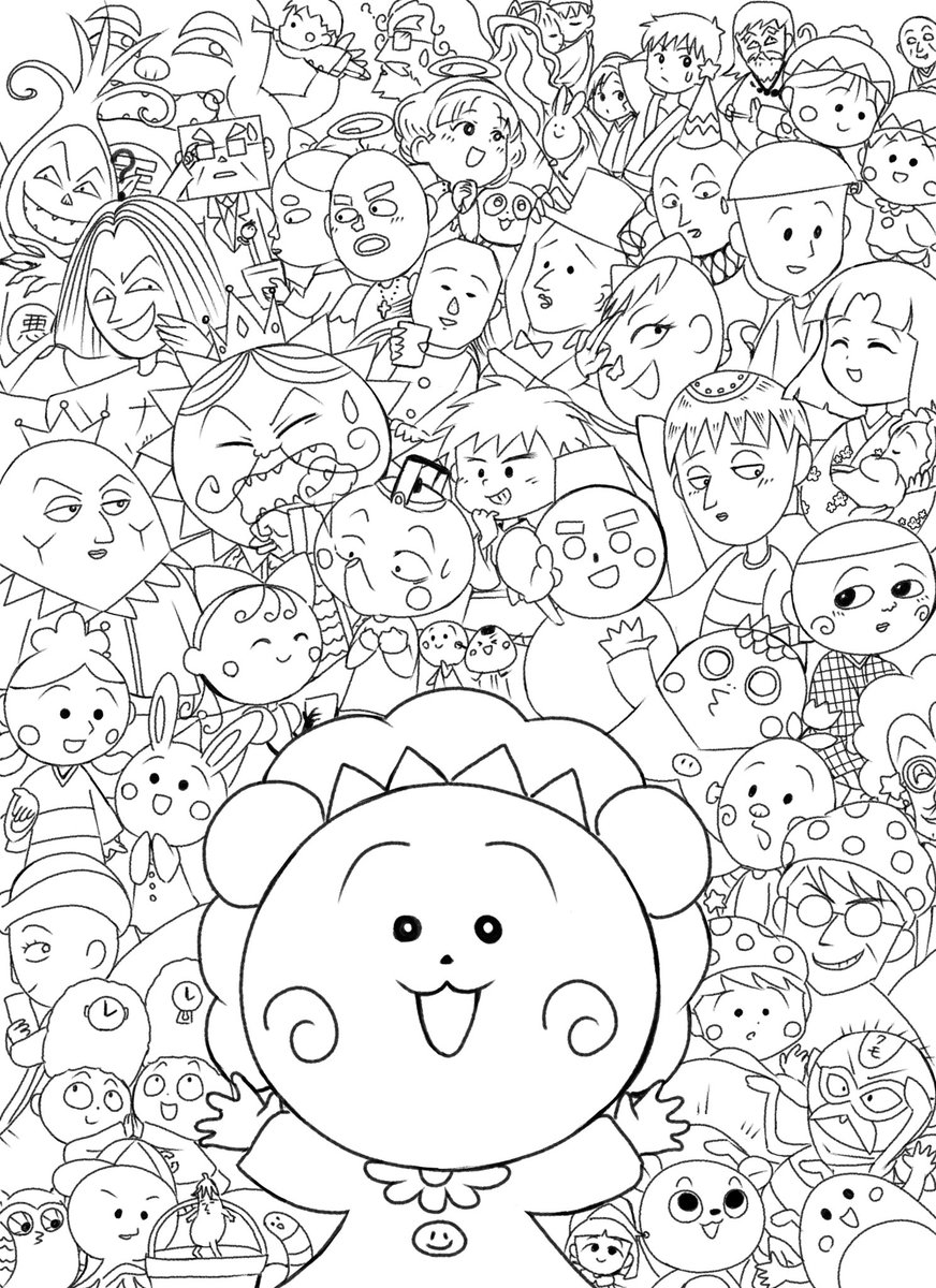おまけのぬりえ
(youtube100話配信ありがとうございました!) 
