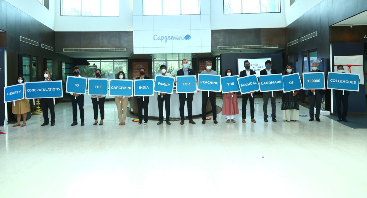 CapgeminiIndia's tweet photo. 150000 reasons to celebrate! We're now 150000 colleagues strong.🙌
We believe, a happy workplace breeds a happy workforce &amp; would like to congratulate every colleague who strives to deliver their best &amp; help our clients build a future they want.
#LifeAtCapgemini #StrongerTogether https://t.co/GtOW79BcZR