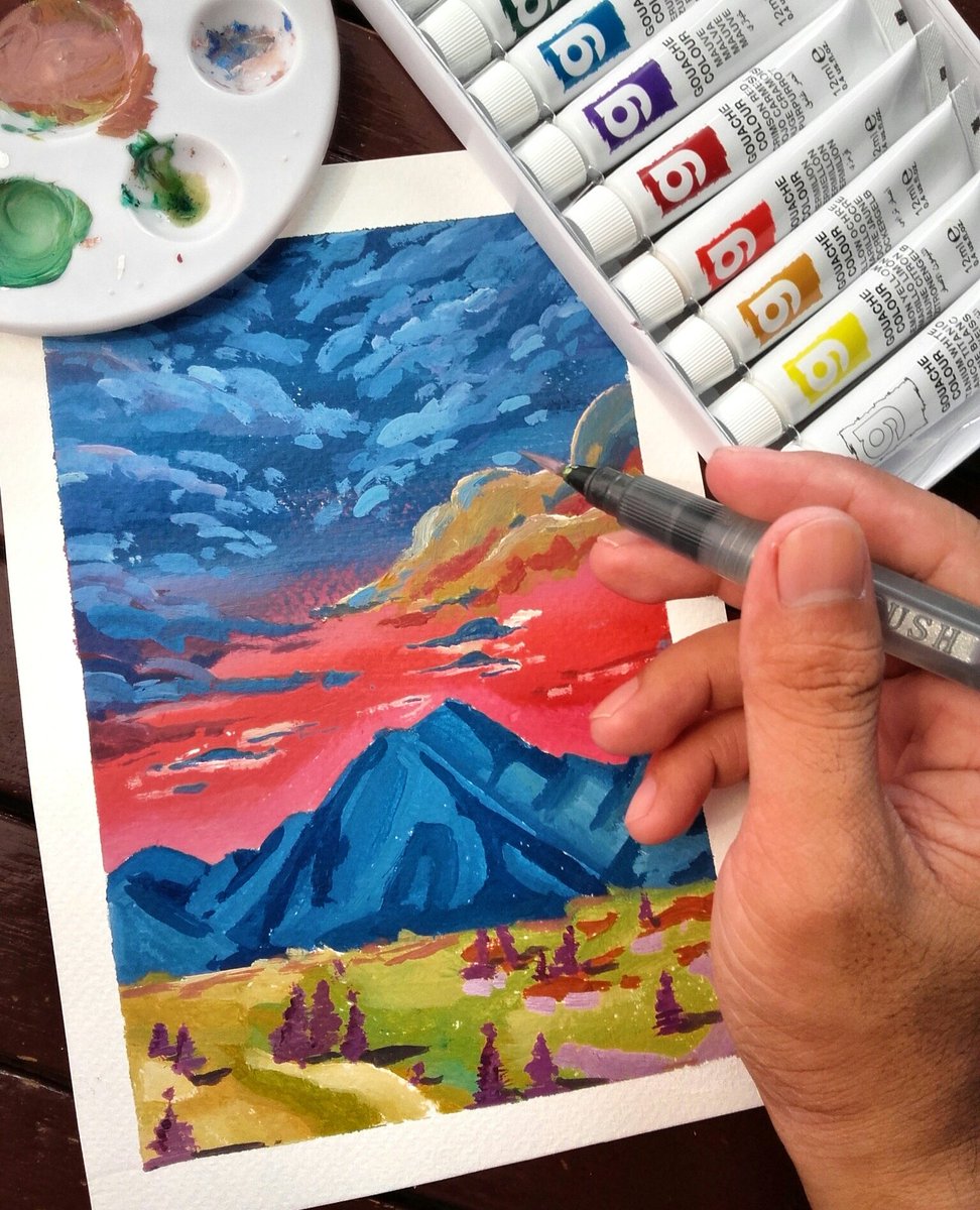 artchivanture's tweet photo. The palette               The painting https://t.co/ancgs9soDY