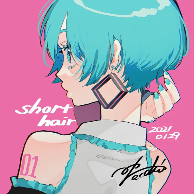 ショートヘアの初音ミクが圧倒的!!
 #これでフォロワーさん増えました 